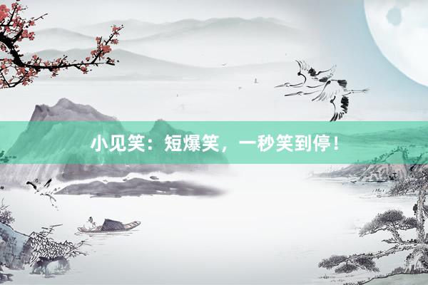 小见笑:短爆笑,一秒笑到停!